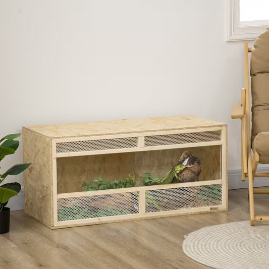 OSB Wood Terrarium – Reptile Habitat Dimensions : 100 x 47 x 47 cm