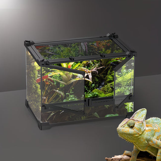 Terrarium Reptiles 30x20x20cm — Double Door & Watertight Bottom