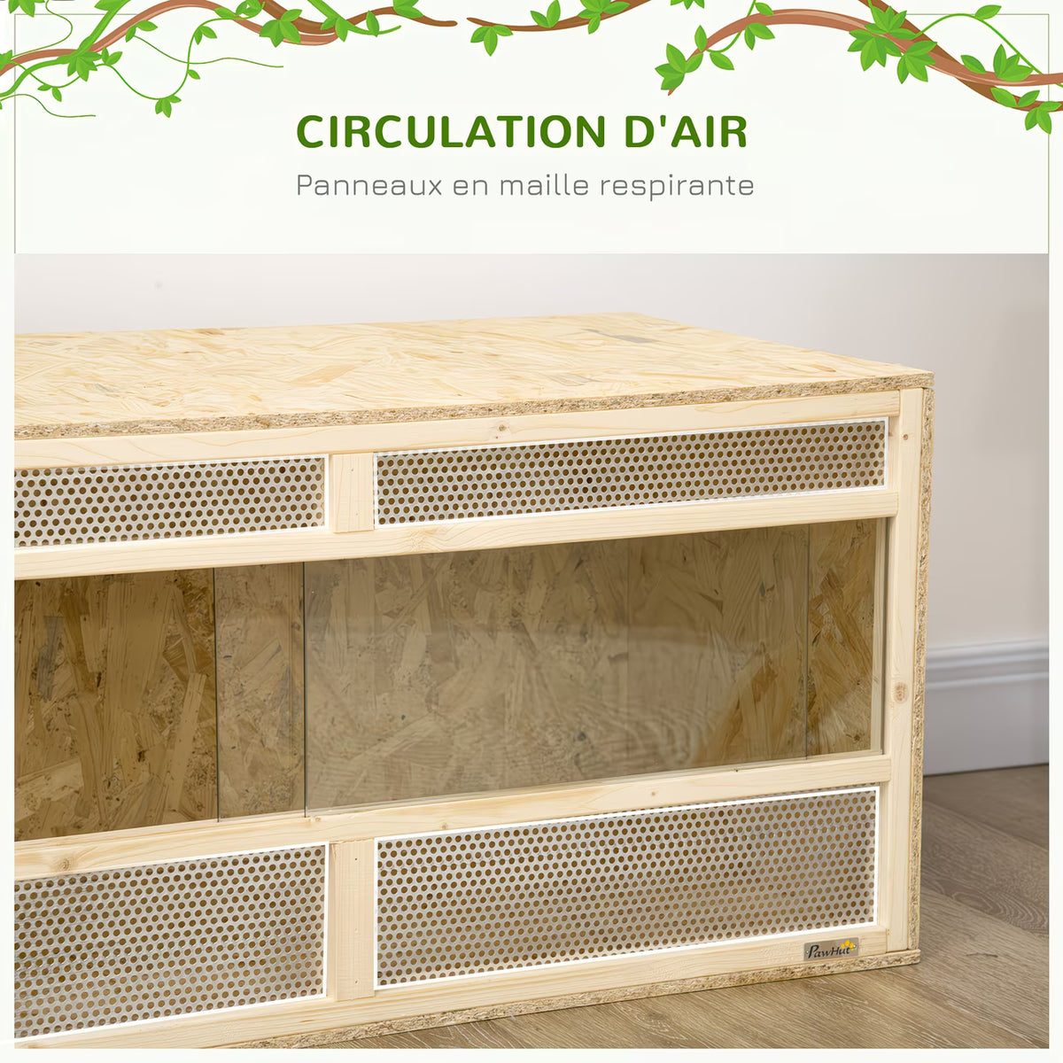 OSB Wood Terrarium – Reptile Habitat Dimensions : 100 x 47 x 47 cm