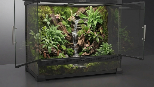 Terrarium Reptiles 30x20x20cm — Double Door & Watertight Bottom