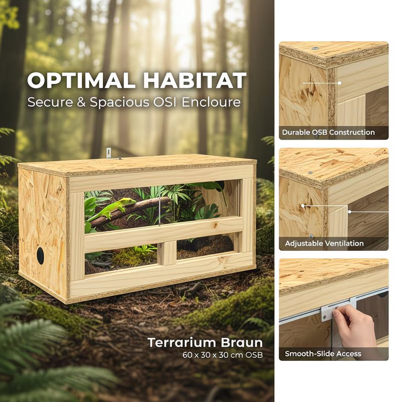 Terrarium OSB 60 × 30 × 30 cm